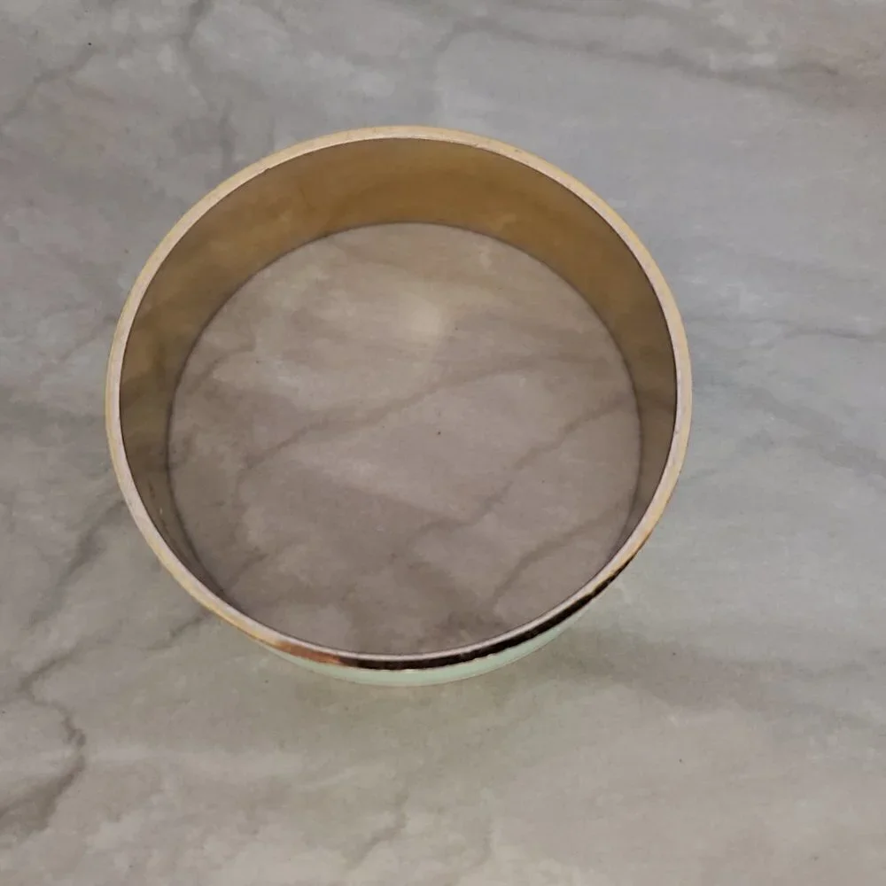 💚 Vintage 2000's 00's Y2K J.Crew Mint Green Enamal Wide Bangle Bracelet 💚